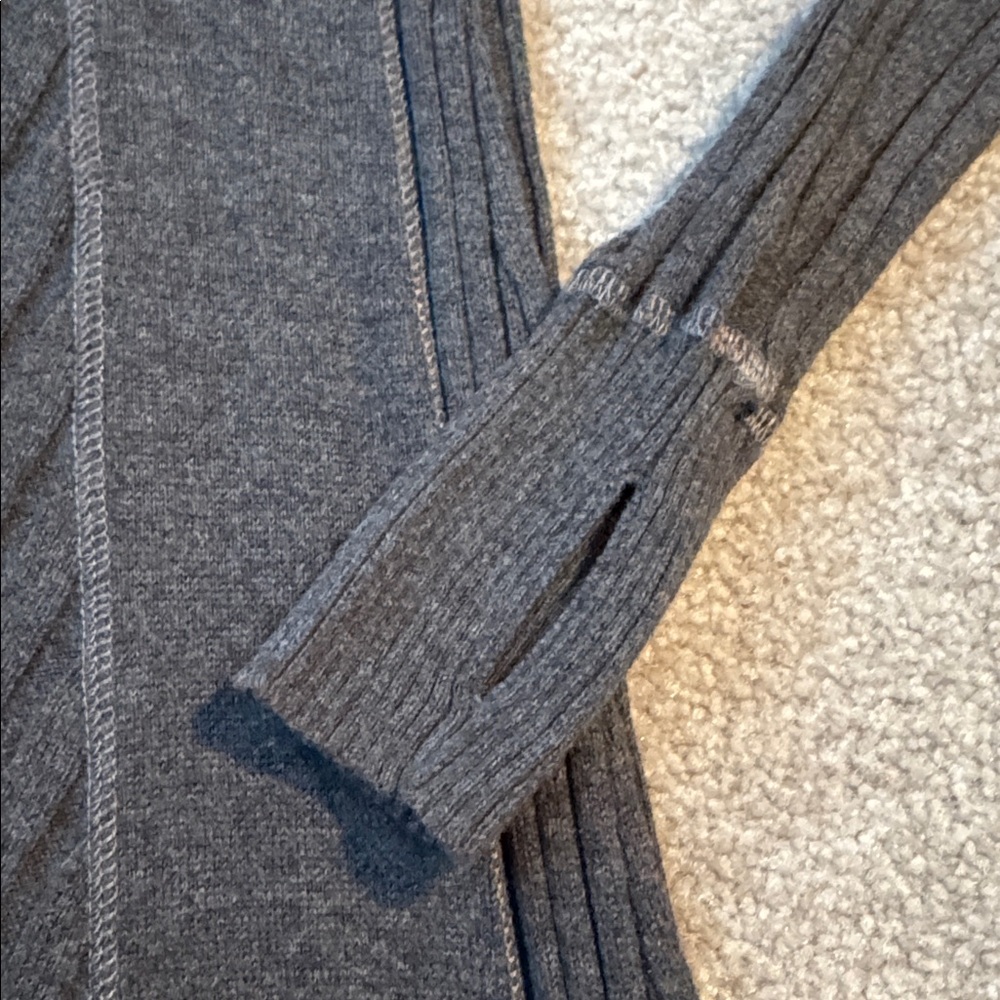 Athleta Gray Hooded Sweater Dress - Picture 2 of 5